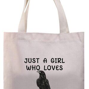 Crow Tote Bag Raven Crow Gift Bird Lover Accessories Waterproof Canvas